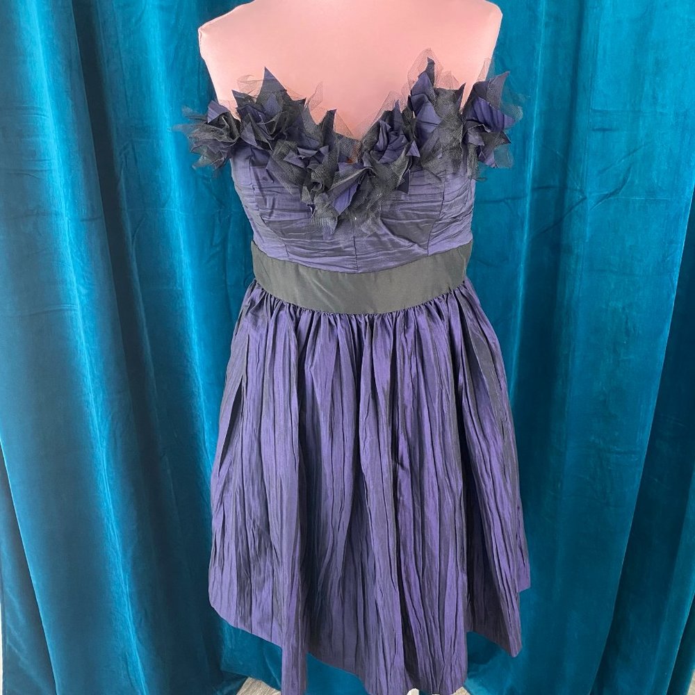 Maggy London Strapless Ruffle Cocktail Dress